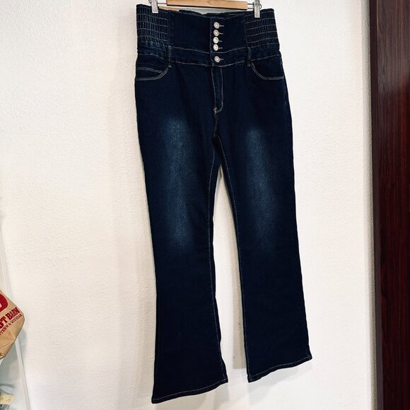 NWT Jeans Wear High Rise Boot Cut Flare Denim Pants Indigo W34xL31 Womens Sz XXL - Picture 7 of 9